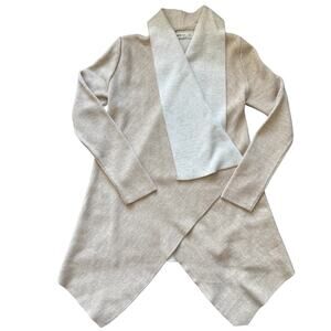 Zara Women's Knitted Waterfall Cardigan Beige Size small